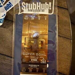Super Bowl 50 Ticket Stub